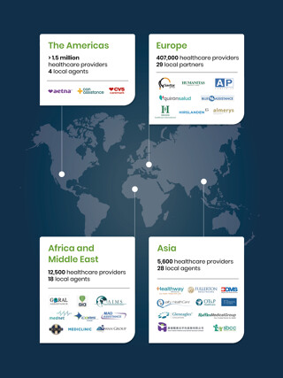 Join a large network of over 2 million providers worldwide in 192 countries.