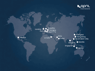 Les pays d'implantation d’APRIL International