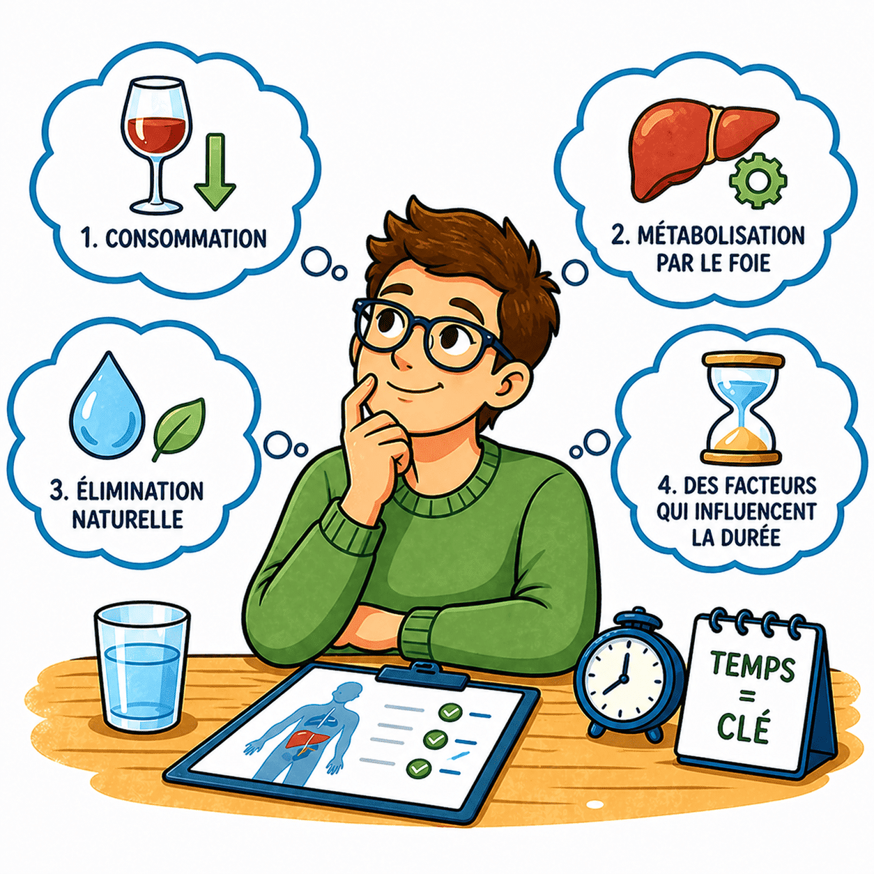 Infographie élimination alcool