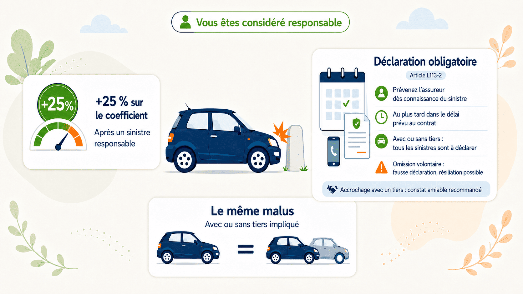 Infographie malus accident tout seul