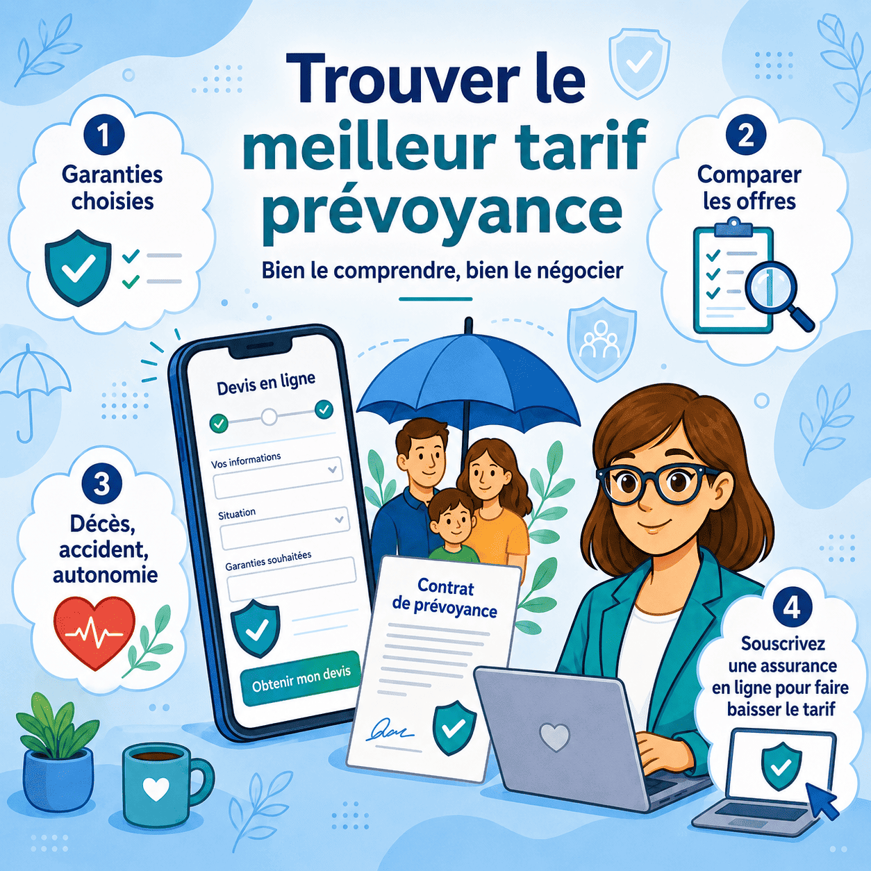 Infographie tarif prévoyance