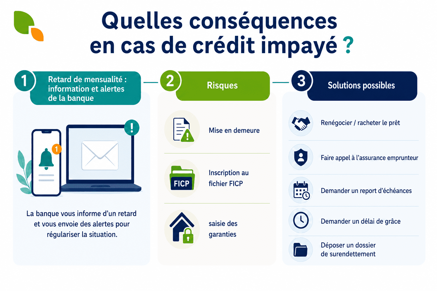 Infographie crédit impayé